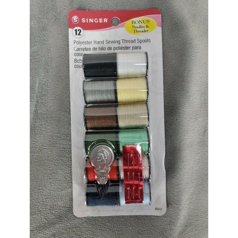 SINGER - Polyester Hand Sewing Thread Spools - 12 Spools. 7B - Picture 3 of 7